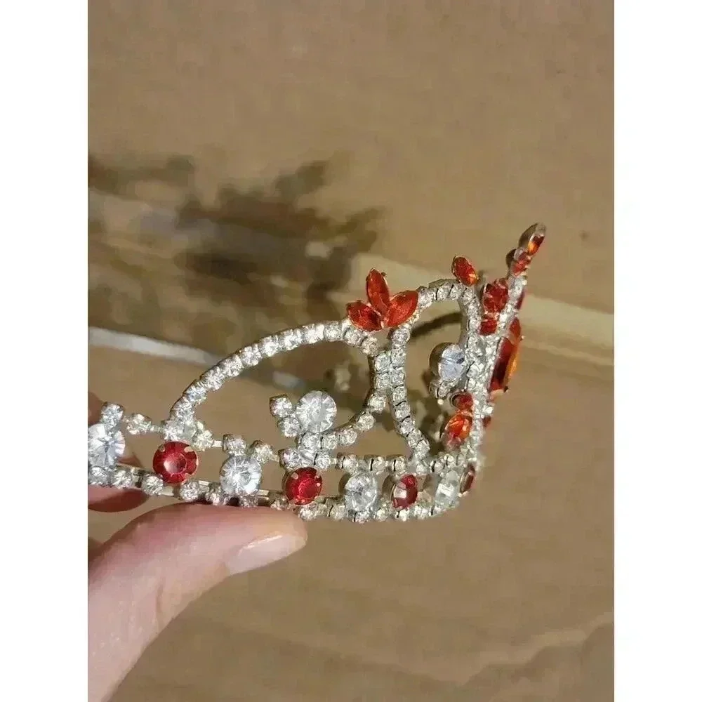 Red and Silver Crystal Tiara - Picture 7 of 7